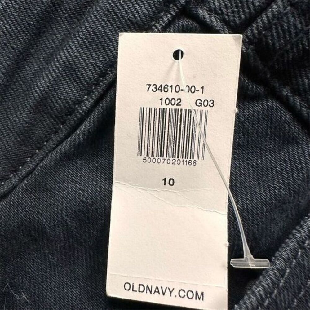 NWT Old Navy Women's High-Waisted O.G. Straight Cut-Off Jeans Size 10 Black - Picture 6 of 11